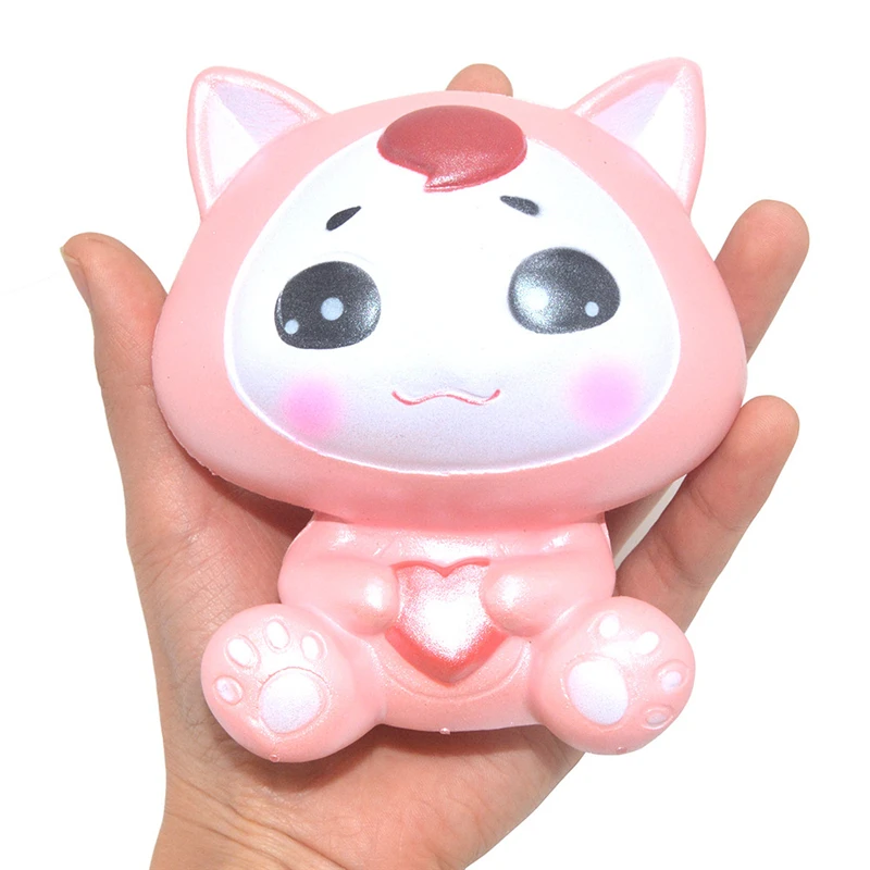 10x9.5x9.5cm Elastic soft Adorable Cartoon Fox squishy pack Anti stress Scented Squishy Slow Rising Squeeze Toy Gifts A40 | Игрушки и