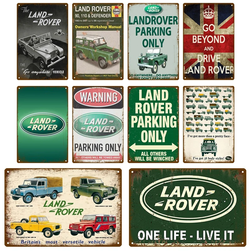 

Land Car Rover металлический знак, постер, винтажный металлический винтажный декор, декор для комнаты, Настенный декор, потертая шикарная пластин...