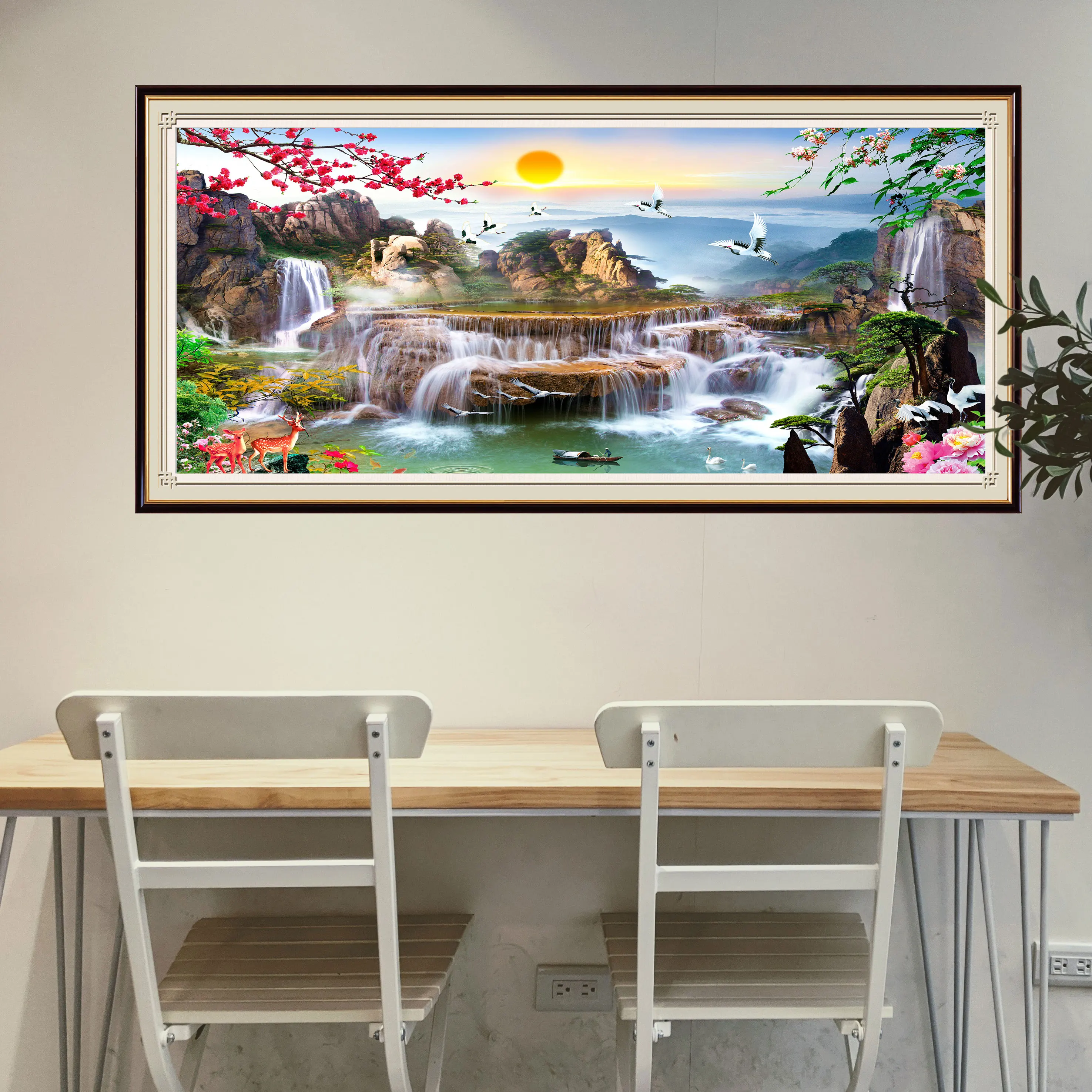 

Diamond Painting Spring Scenery 5D DIY Mosaic Landscape Full Square Round Diamond Embroidery Tree Crafts Kit Art Decorative