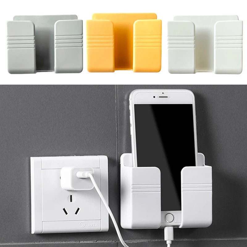 

Punch-free Remote Storage Box Wall-mounted Mobile Phone Plug Multifunctional Hook TV Mobile Phone Holder Power Plug