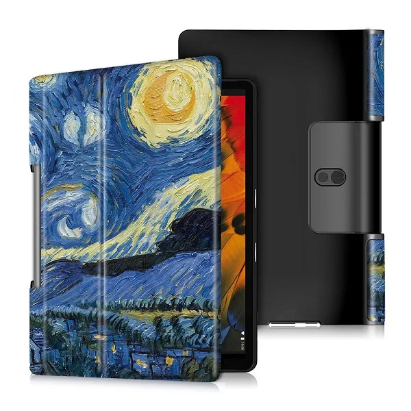 Cover Case for Lenovo Yoga Tab5 YT-X705F 10.1 Inch PU Leather Protectctive Cover Shell Tablet Funda Capa free stylus+film - Цвет: Starry sky