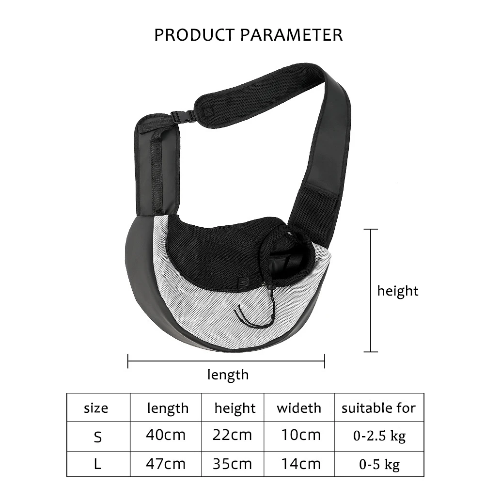 

Breathable Dog Sling Bag for Dog Carrier Puppy Outdoor Travel Handbag Pouch Cat Carry Bag Hands Free Mesh Totes Pet Supplies