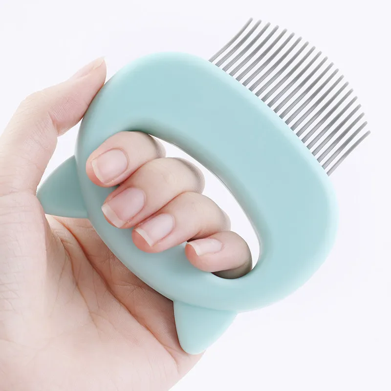 

Removal Comb Pet Cleaning Supplies Dog Grooming Cat Fine-toothed Combs Pet Dog Brush Cat Grooming Tool Ear Shape Shell Hair