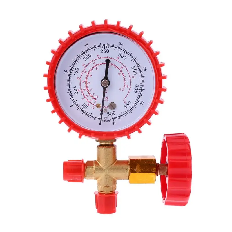 

220PSI Air Conditioning Refrigerant Recharge Pressure Gauge Manometer 1/4" Thread Pressure Meter