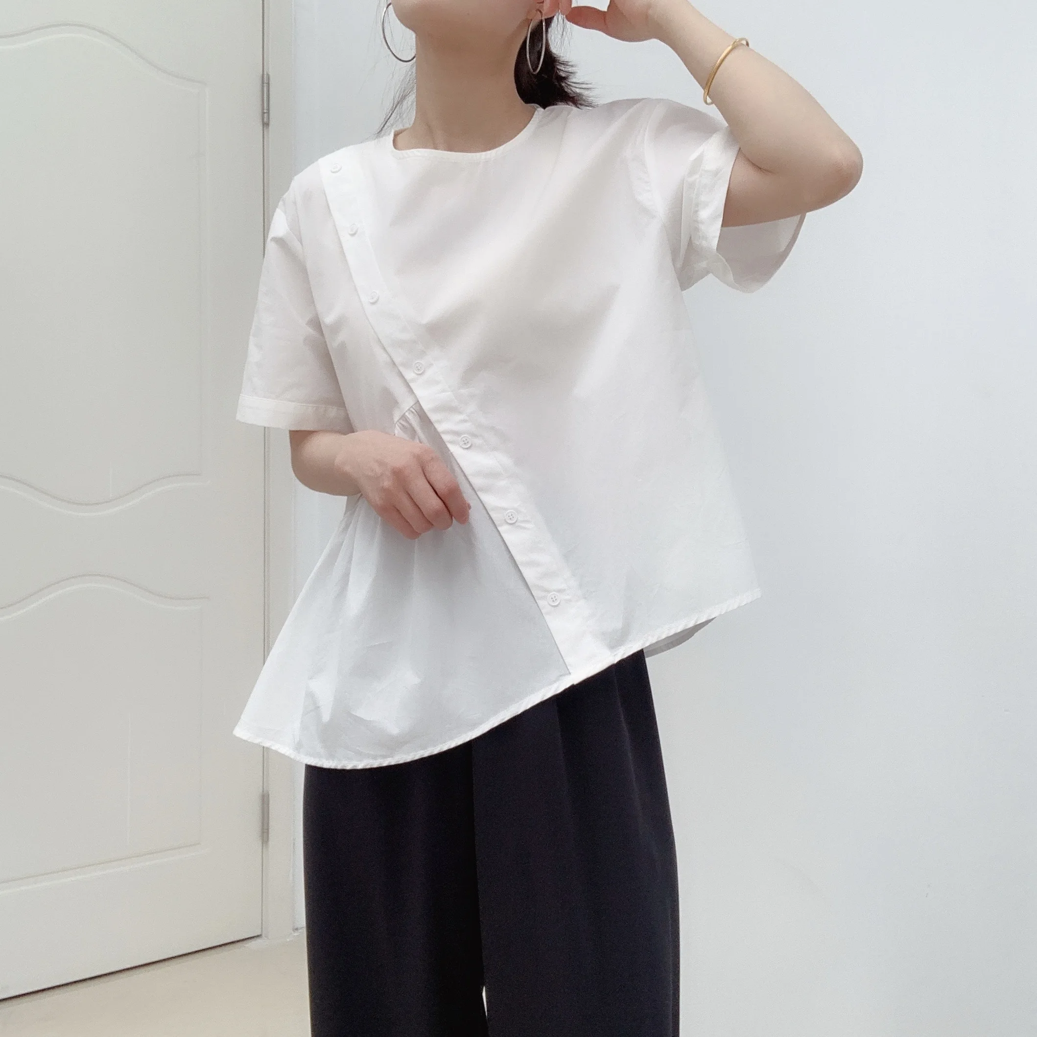 

2021 Casual Basic Ladies Solid Color Ladies Ladies Pattern O-Neck Short Sleeve T-Shirt Free Shipping