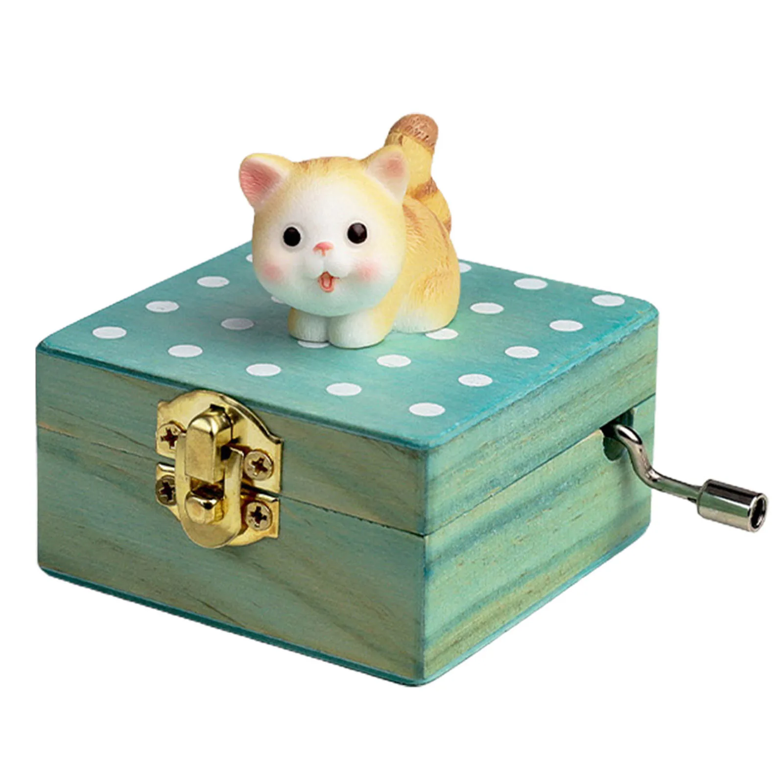 

Practical Animal Music Box Dot Print Vintage Creative Animal Statue Musical Box Musical Box Decor Musical Box