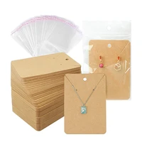 earring cards necklace display cards with bags 50pcs earring display cards 50pcs self seal bags kraft paper tags for diy jewelry