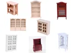 1:12 миниатюрный деревянный шкаф-витрина для кукольного дома, шкаф-витрина для кукольного дома, модель шкафа, шкаф, полка