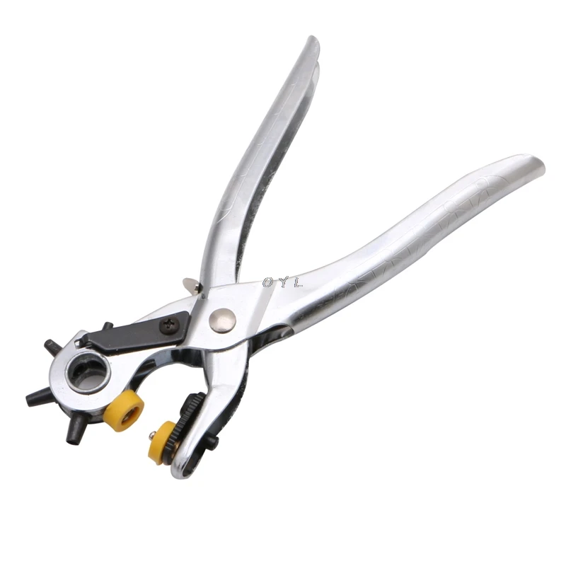 

New Leather Holes Punch Pliers Tool Heavy Duty Revolving Belt Hand Pliers Eyelet use for Leather, Paper, Plastic