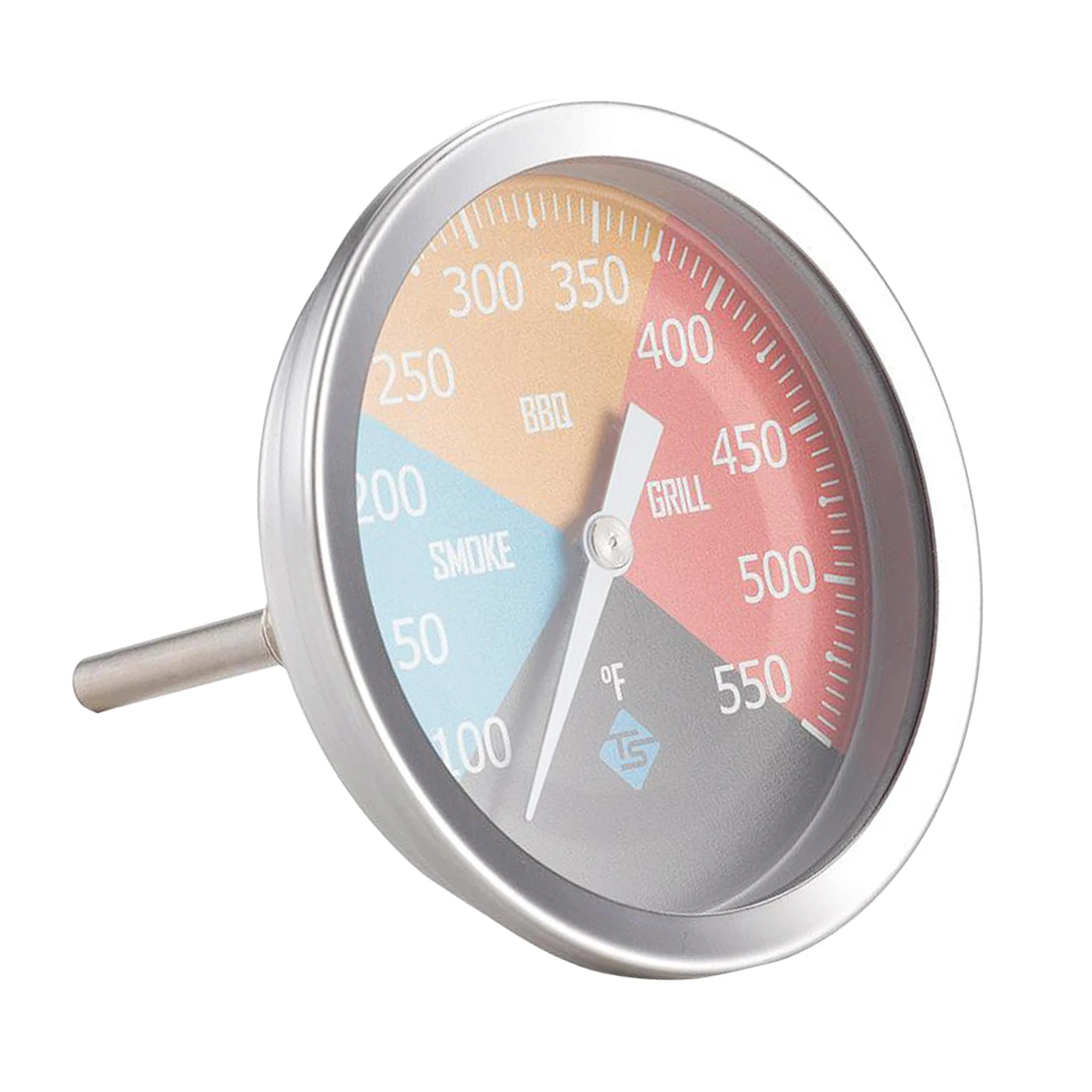 

3" Latest Stainless Steel BBQ Grill Thermometer Oven Pit Temp Gauge Dial