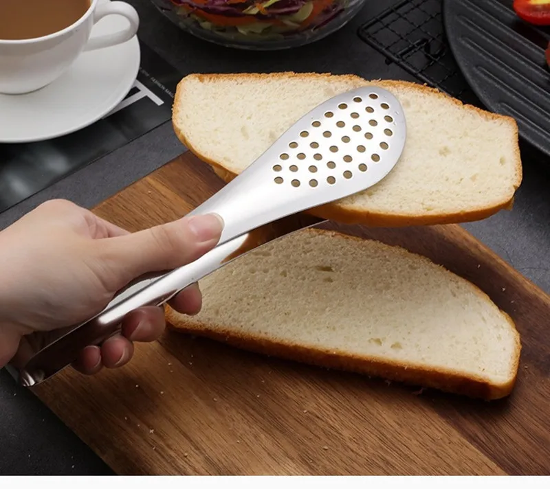 1 шт. многофункциональные щипцы для пищи из нержавеющей стали антипригарные