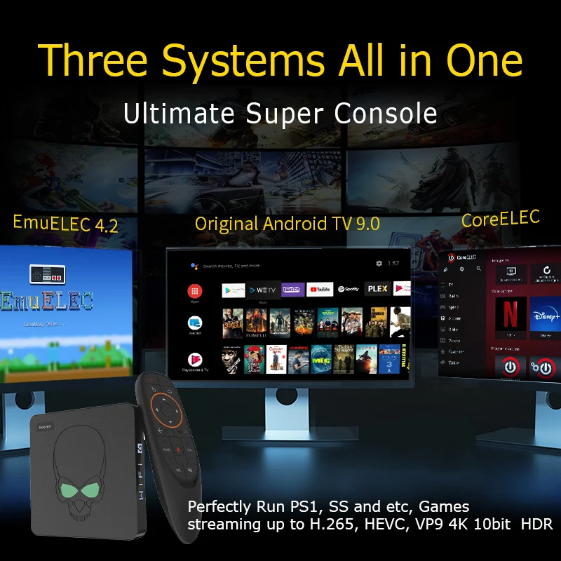 Супер консоль X KING Ретро видео игровая Amlogic S922X WIFI 6 для Sega Saturn/N64/MAME/PSP/PS1/DC игровой