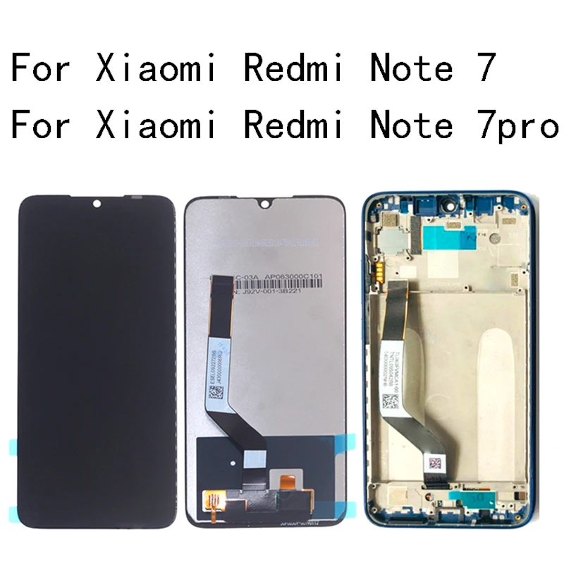 

ЖК-дисплей AAA для Xiaomi Redmi Note 7, ЖК-дисплей + сенсорный экран, дигитайзер в сборе для Redmi Note 7 Pro с рамкой, ремонтный комплект