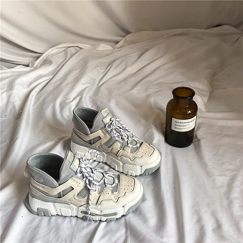 

SWYIVY Microfiber Casual Shoes Women Chunky Sneakers 2020 New Spring Platform Sneakers For Women Mesh Solid Ladies Shoe Med Heel