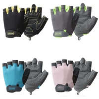 new half finger gel pad anti slip cycling gloves men women half finger gloves breathable anti shock sports gloves