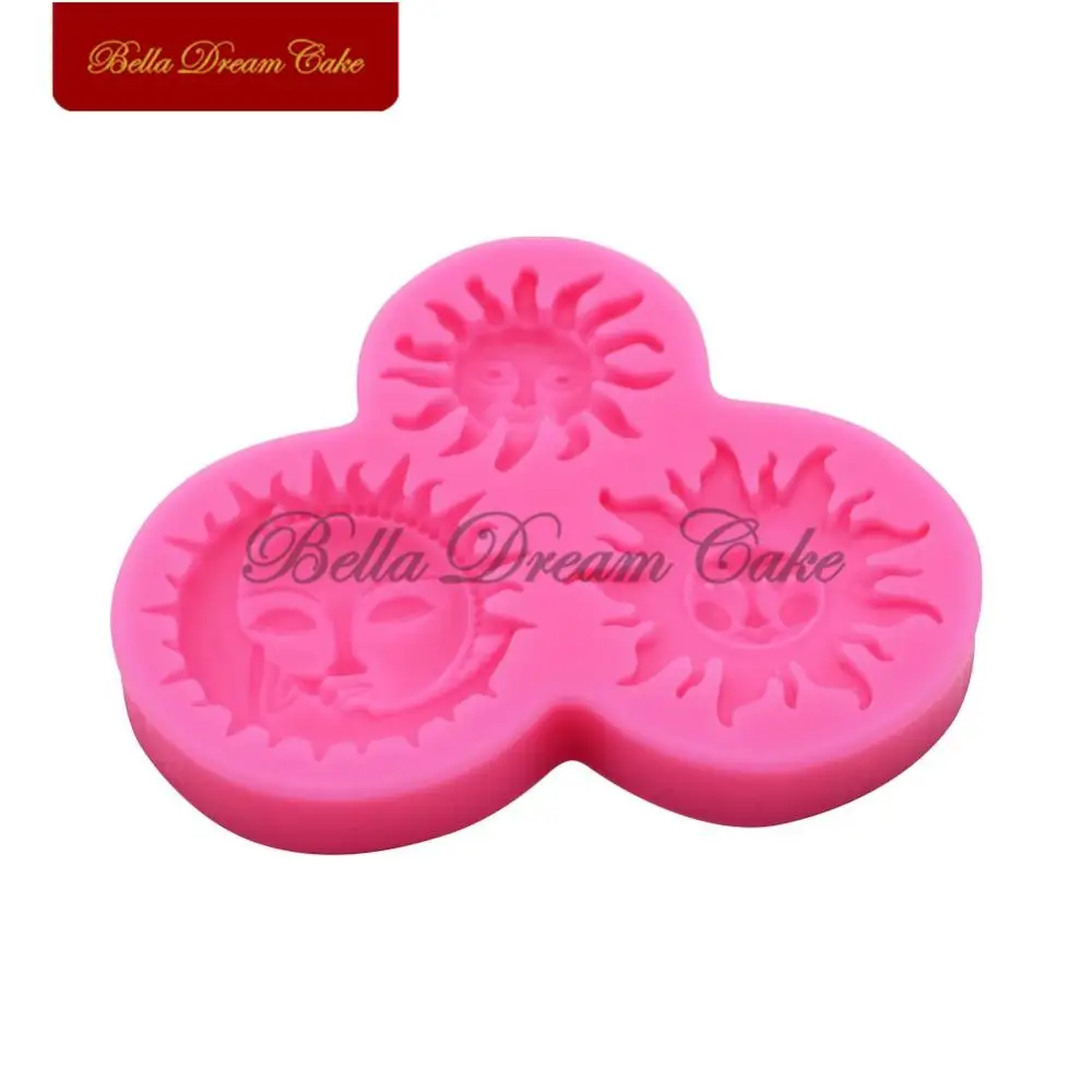 Силиконовая форма в виде Солнца и Луны модная помадка аксессуары для украшения