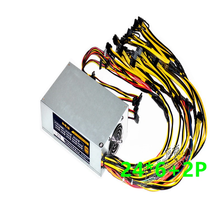 Billig Neue NETZTEIL Für Zuiniu Multi Kanal Netzteil 12 Karte Power Versorgung Bewertet 2600W Spitzen 2800W Netzteil 2600W