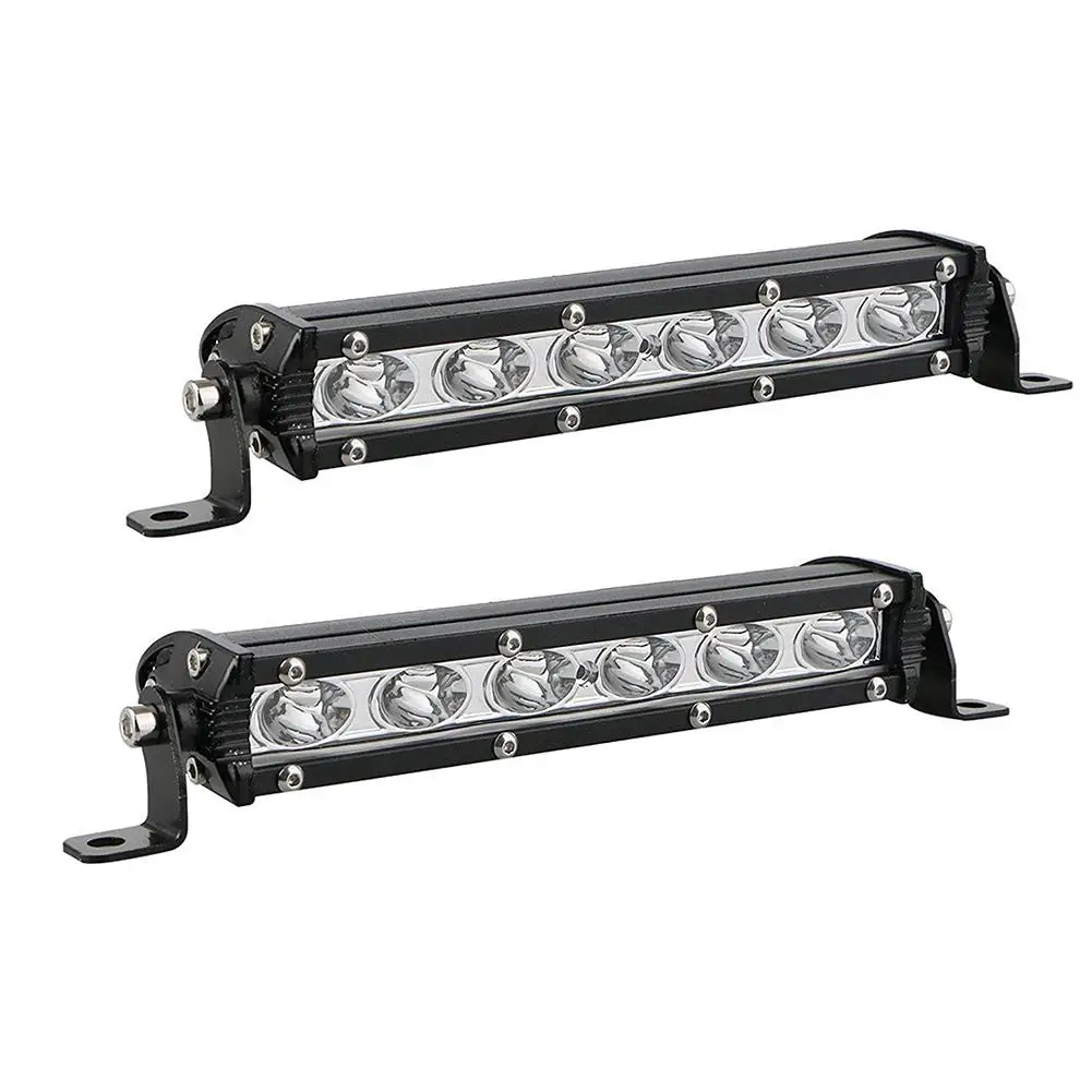 

DC 12V Car LED Work Light 18W 6LED Small Single Row Driving Lamp LED Strip Lights Off-Road Roof Lights Modified Motorcycle Light