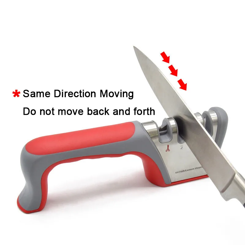 Knife Sharpener 4 Stages Professional Whetstone Tungsten Ceramic Diamond Sharpening Stone Spyderco Grinder Kitchen Accessories | Дом и сад