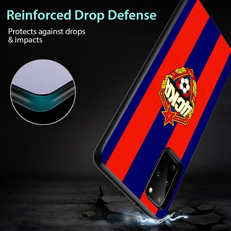 

Hot Russia PFC CSKA for Samsung Galaxy Note 20 Ultra 10 9 8 Pro M60S M40 M31S M31 M20 M21 M10S M10 Black Phone Case