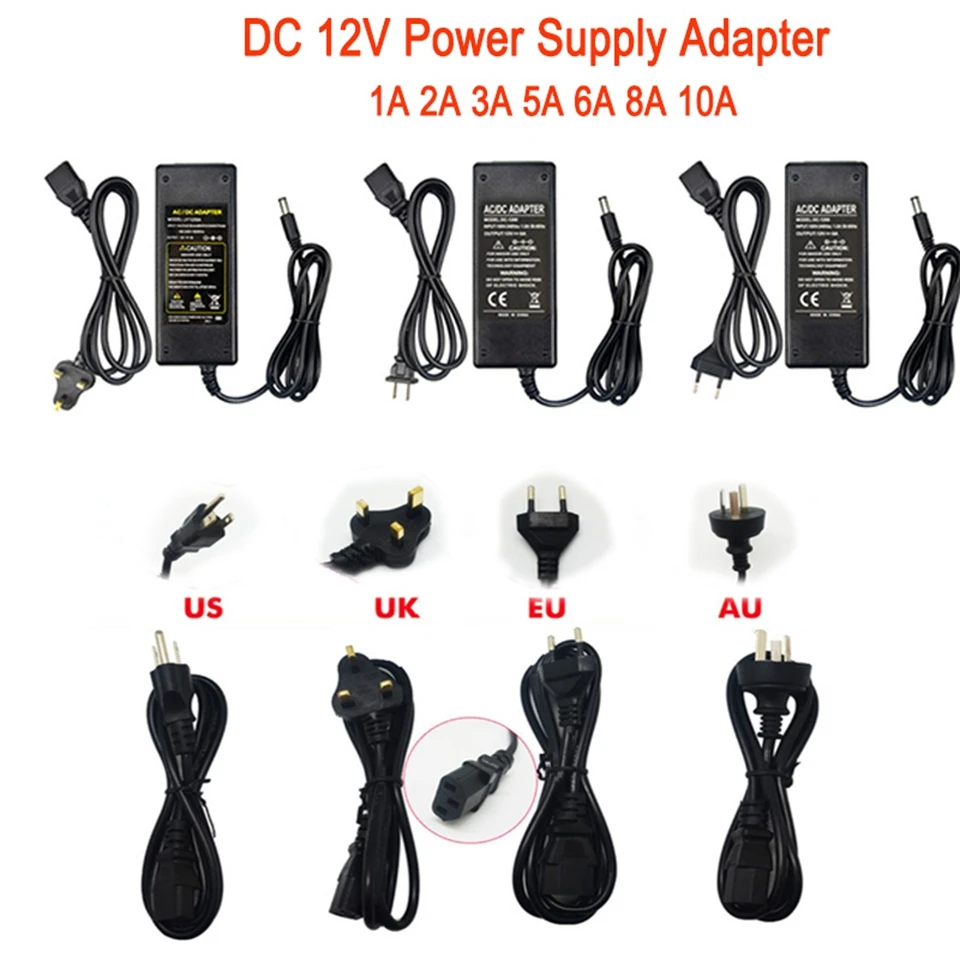 

1 x AC 100V - 240V to DC 5V 1A 2A 3A 5A 6A 8A lighting transformers Power Supply Adapter Converter Charger For LED Strip light