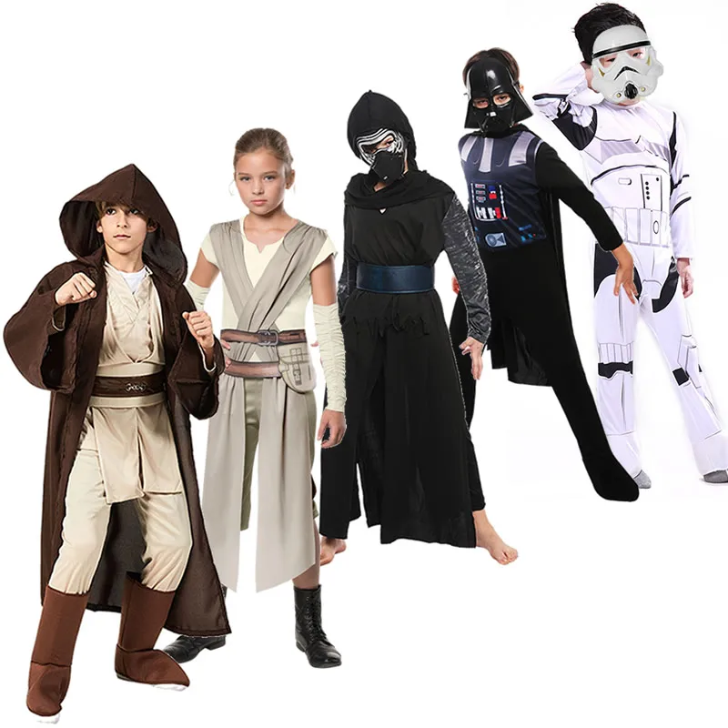 

Kids War Of Star Robe Boys Girls Vader Romper Fancy Anakin Hooded Cloak Rey Onesies White Storm Trooper Black Knight