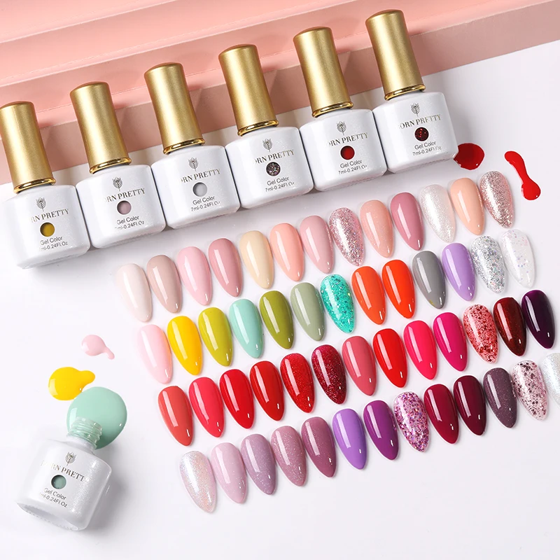 BORN PRETTY Top Coat Gel Nail Polish Soak Off UV Led Sem-Permanent Varnish 7ML Art For Nails Manicure | Красота и здоровье