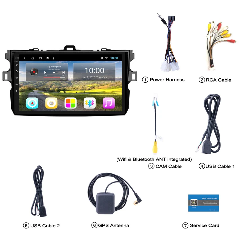 

Car Radio 2G RAM 9 Inch Android 9 Car Dvd GPS Navigation For Toyota Corolla 2007-2013 Stereo Multimedia Player