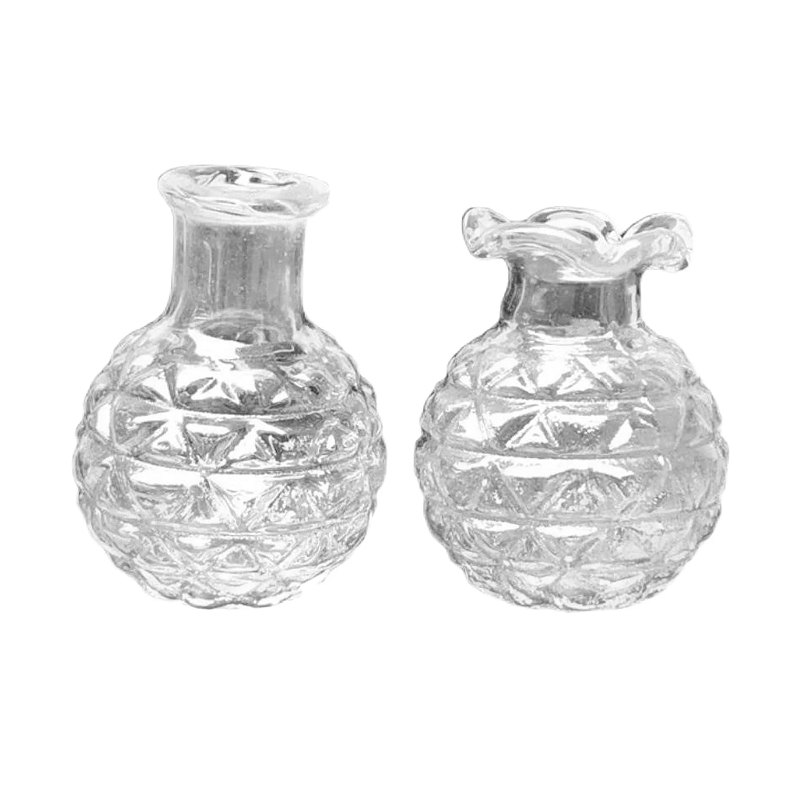 

1:12 Dollhouse Miniature Mini Clear Vases Decor Ornaments Dollhouse Accs