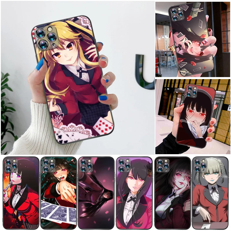 

Anime Kakegurui Jabami Yumeko Saotome Meari Painting Phone Case For iPhone XS MAX X XR Back Cover Coque Funda Carcasa