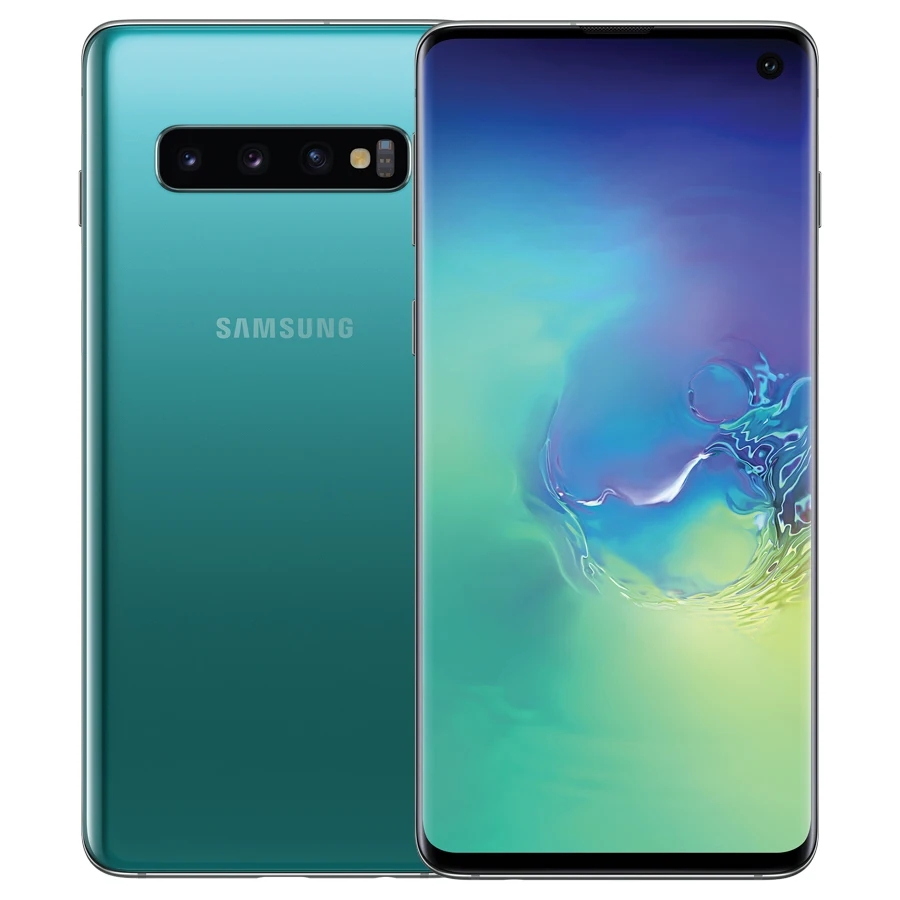 Samsung Galaxy S10 G9730 смартфон с 5 дюймовым дисплеем восьмиядерным процессором Snapdragon 128