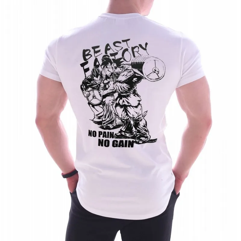 Бордовый Новинка, летняя Хлопковая мужская футболка для спортзала, быстросохнущая Спортивная футболка для спортзала, фитнеса, Homme, 3D Рисунок, короткий рукав, футболка для бега, спортивная одежда - Цвет: Бордовый