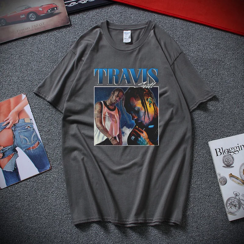 

2021 Fashion travis scott asap rocky Teenage T shirt Man and woman o-neck t shirts tops men T-shirt cool tshirt male cotton