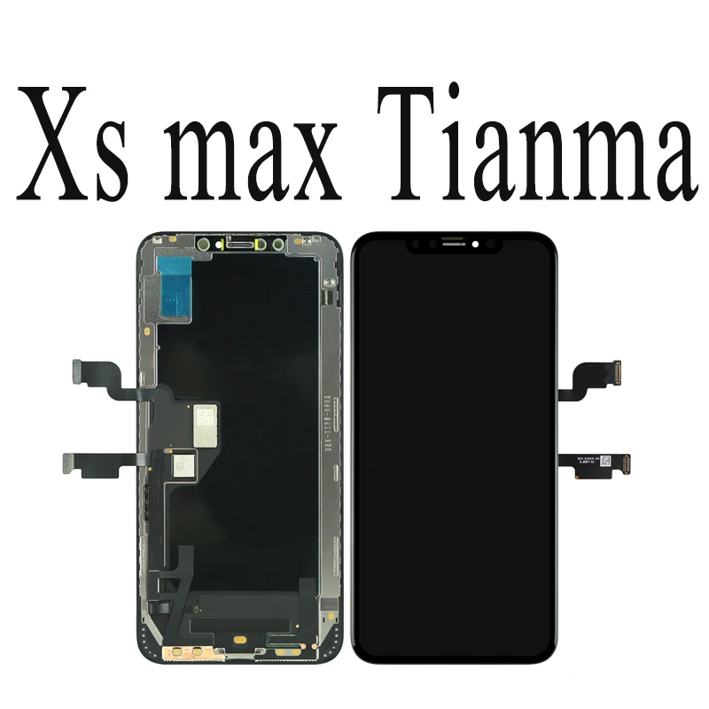 for XS Max Tianma Класс для iPhone X S Max XR ЖК-дисплей для Tianma AMOLED OEM сенсорный экран с дигитайзером запасные части для сборки черный - Color: for XS Max Tianma