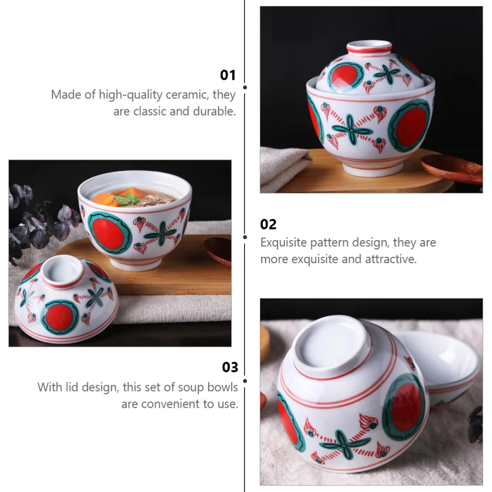 

Japanese Style Ceramic Bowl Creative Underglaze Steamed Egg Bowl Soup Bowl