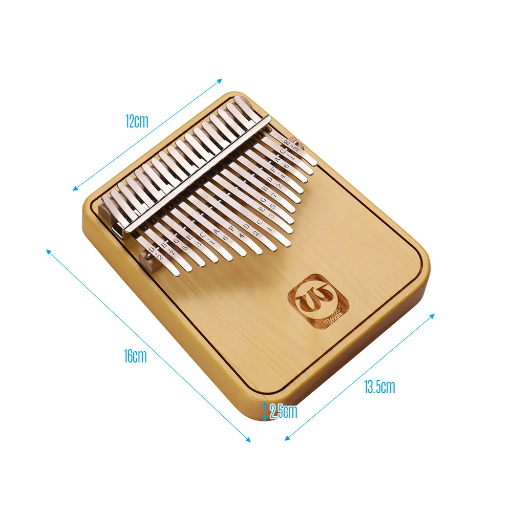 Портативное пианино калимба 17 клавиш для начинающих учеников WK-17PD |