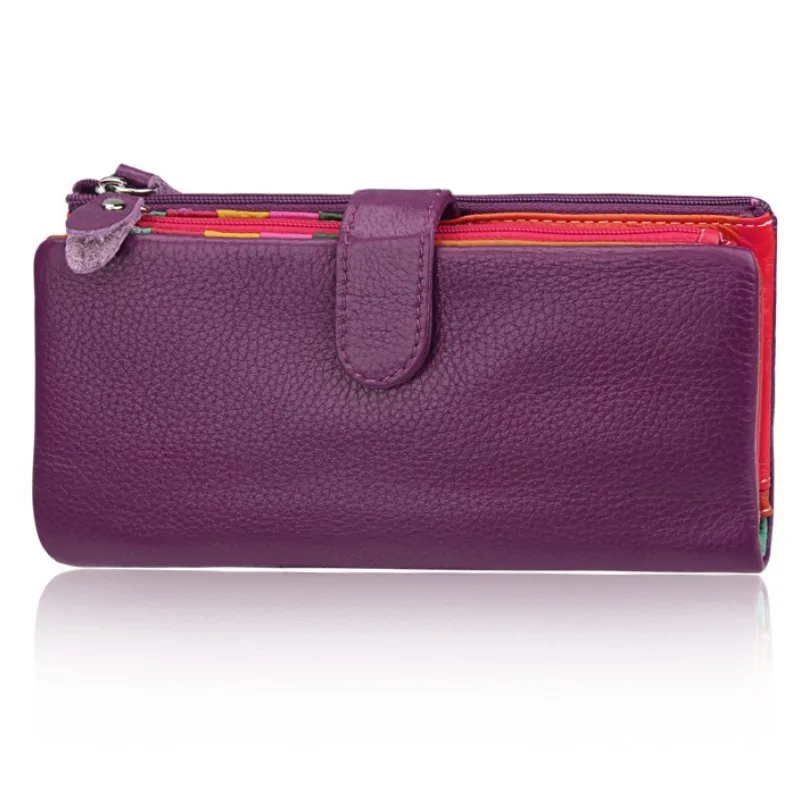 Женский Кожаный Клатч высшего качества Длинные Стильные многофункциональные