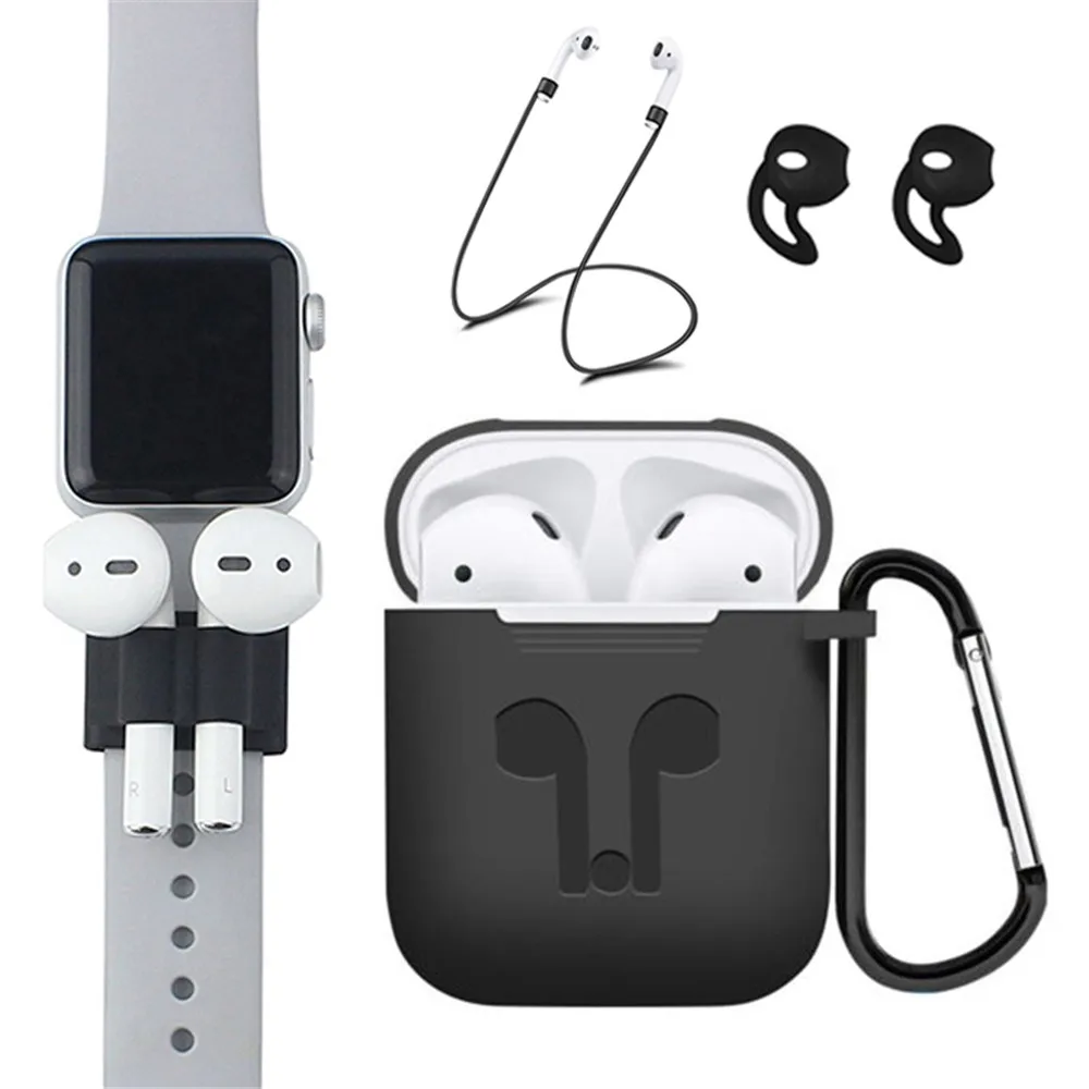 5 в 1 силиконовый Беспроводной Bluetooth наушники чехол для AirPods крышка защитные