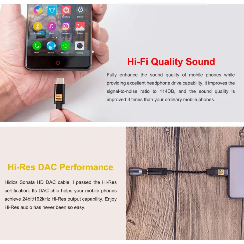 Hidizs Sonata HD DAC II Hi Res USB Mac HiFi аудио кабель Type C до 3 5 мм усилитель для наушников адаптер