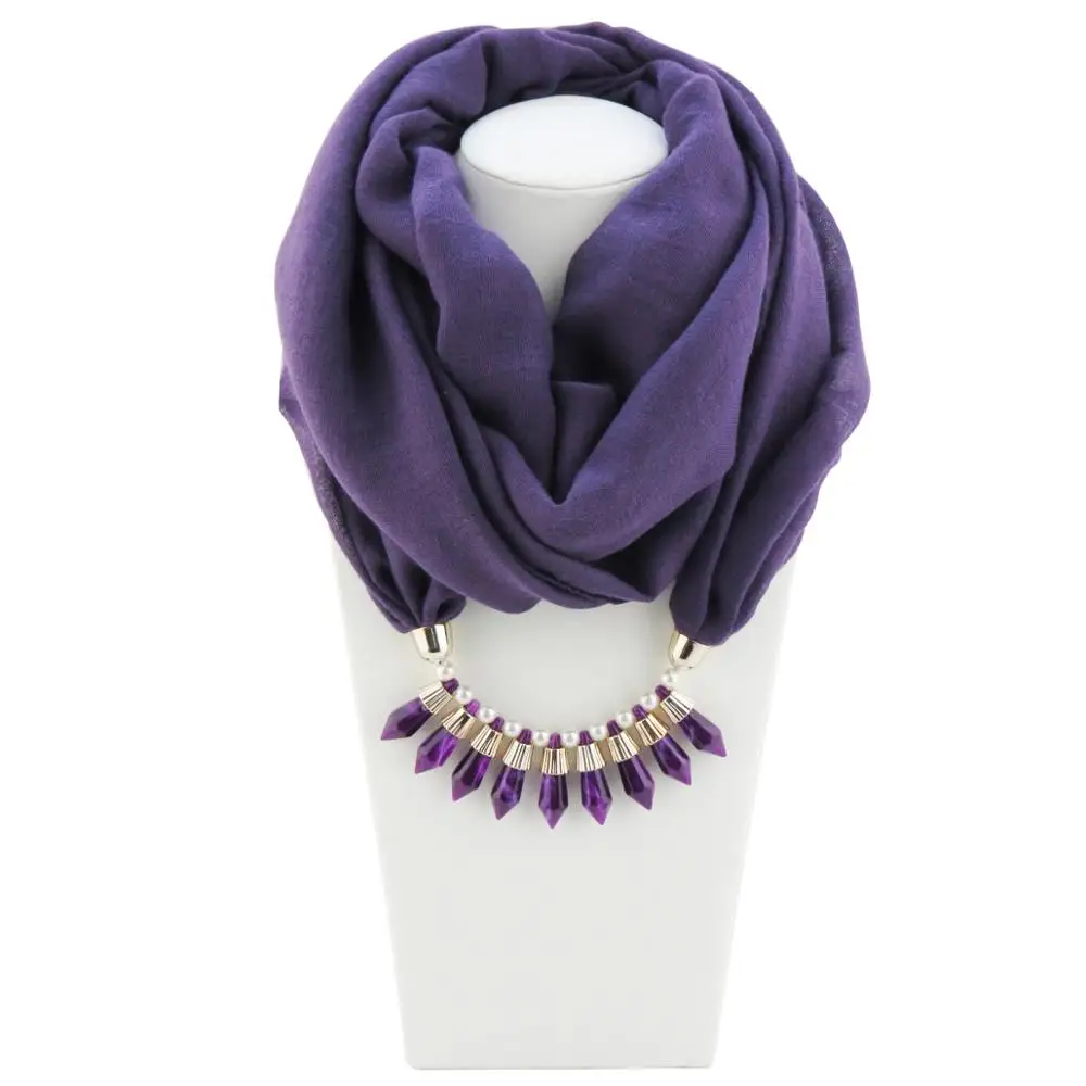 

femme inverno pendant ring scarfs jewelry hijabs fashion ring muffler round scarfs cotton soft plain solid scarfs tippet