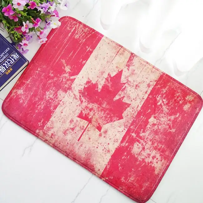 Стильный Grunge канадский флаг для ванной кухонный коврик состаренный Канады