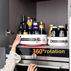 Ящик для хранения, многофункциональный вращающийся кухонный нескользящий вращающийся лоток для хранения, контейнер для специй