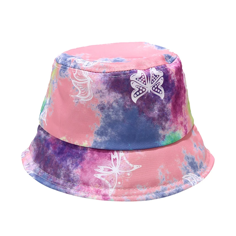 

Cotton Cap Fisherman Hat Tie-Dye Summer Beach Hat Bucket Outdoor Hat Men Sun Hat Fisherman