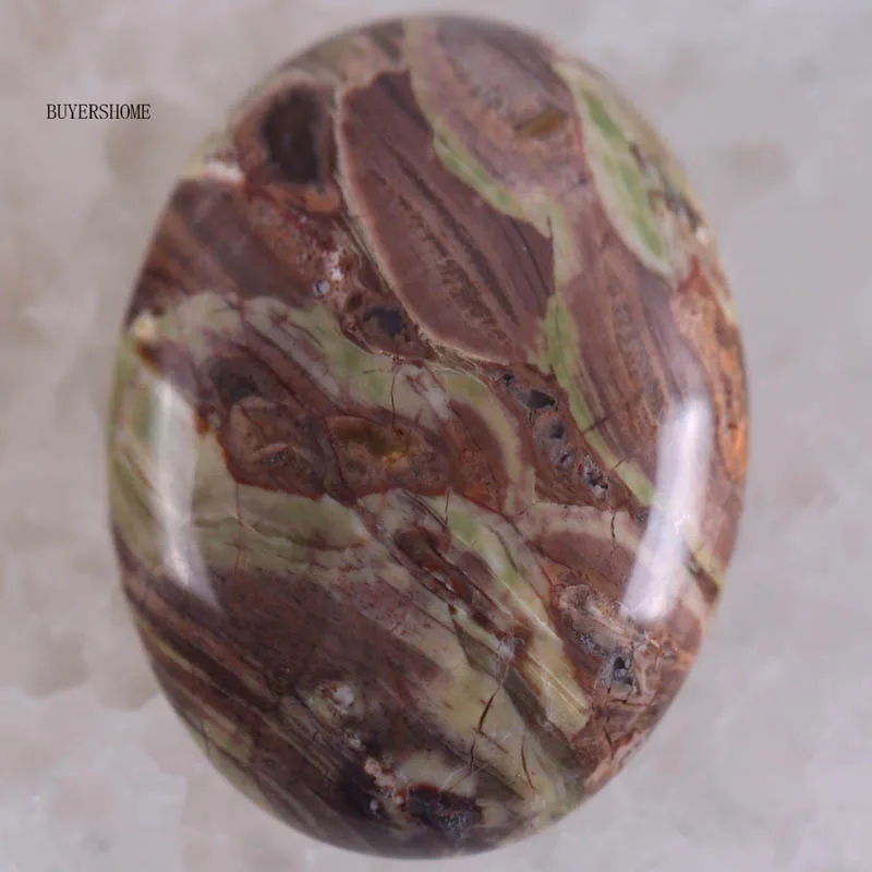 Green Jasper 51 цвет 30x40 мм кабошон натуральный камень бусины для рукоделия ювелирных изделий Малахит содалит Lapis Fit ожерелье браслет серьги - Цвет: Green Jasper
