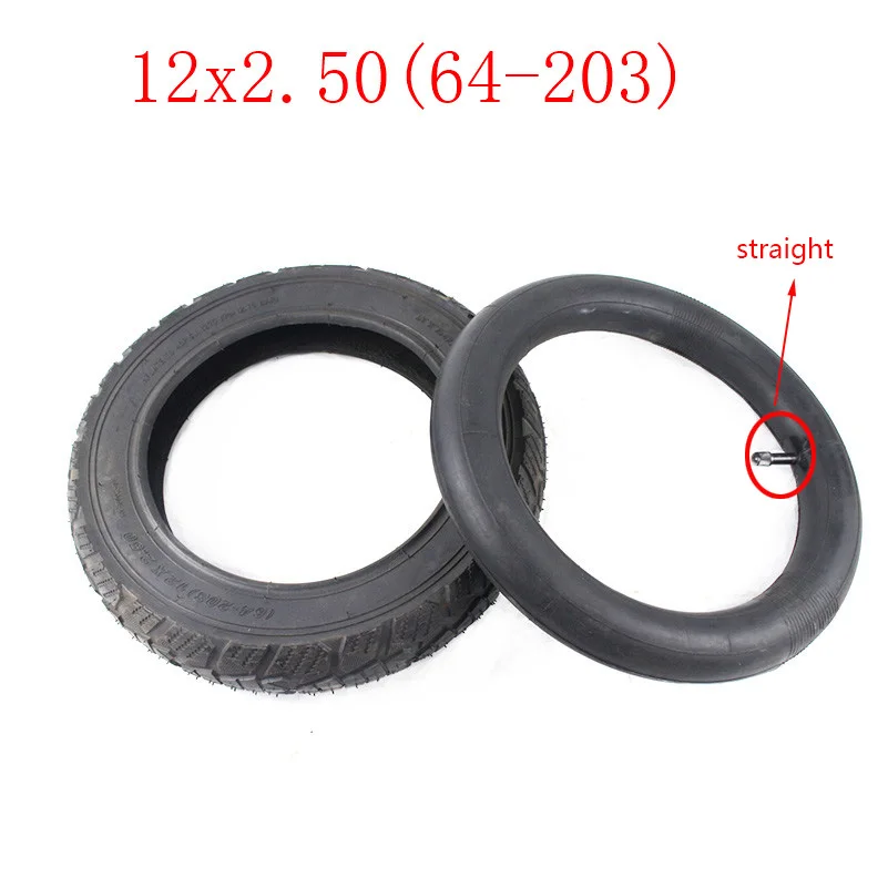 inner and outer tire 12x2,50(64-203) пневматическое колесо шины высокого качества 12 дюймов, электровелосипед внутренняя камера колеса 12*2,50 давление в шинах - Цвет: inner and outer tire