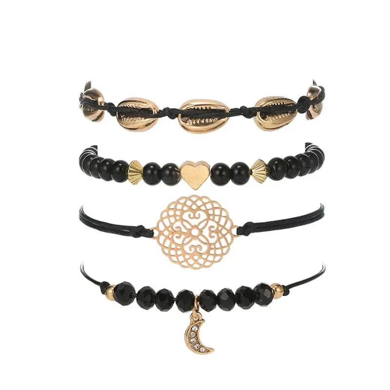 Tocona, 20 стилей, Boho, птица, черепаха, карта, сердце, лист, браслеты с элементами в виде стрел, ракушка, бусина, пальма, драгоценный камень, браслет, набор, изысканные женские ювелирные изделия