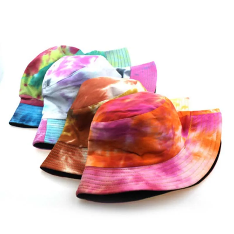 Двусторонняя Рыбацкая шапка с градиентным переходом цветов Повседневная модная