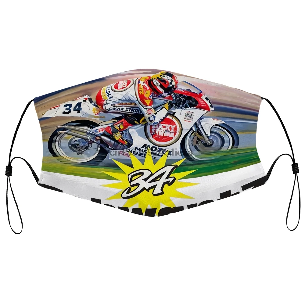 Пылезащитная маска с фильтром Kevin шваньц вдохновил № 34 Байкерский Логотип