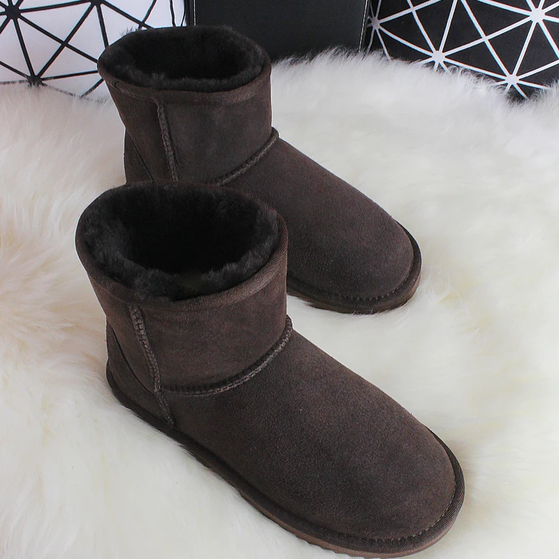 G & Zaco/Роскошные зимние сапоги из овечьей кожи Женские полусапожки натуральной