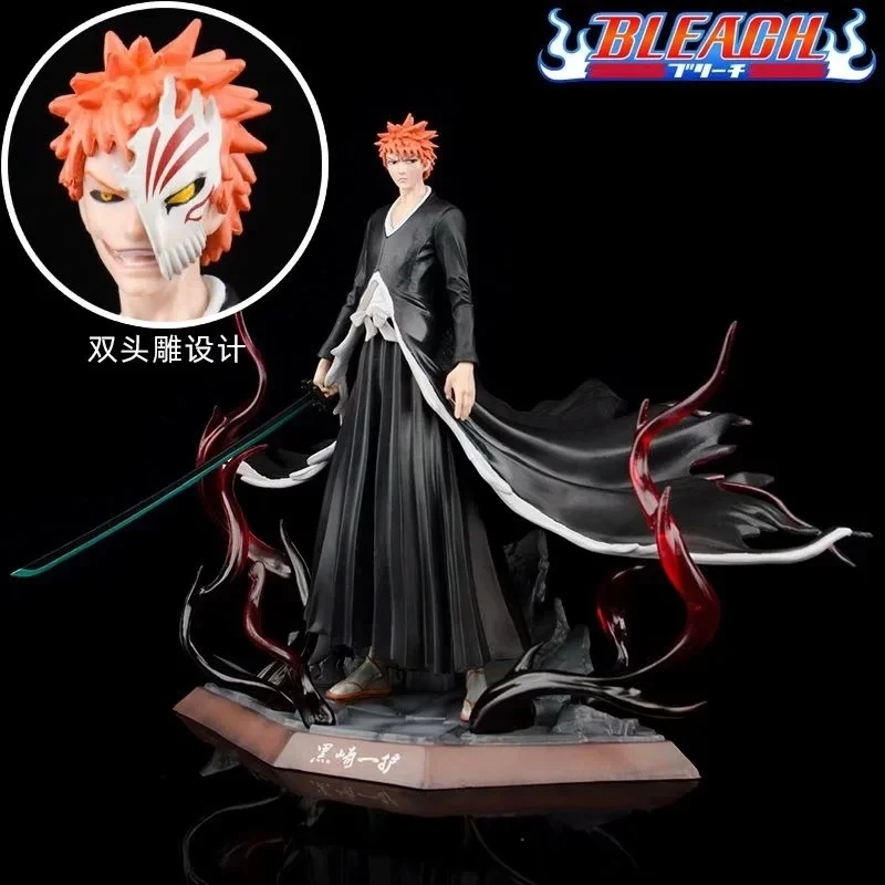 

GK отбеливающая статуя Kurosaki Ichigo экшн-фигурка аниме Статуя Коллекционная модель игрушка 30 см